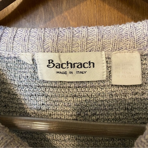 Grandpa style sweater. Bachrach made in Italy sweater. Large - Picture 3 of 6